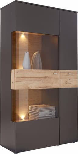 FORTE Vitrine Como Highboard | Braun