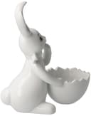 Goebel Osterhase Figur Hase mit Schale Snow White - Cute Girl | Weiß 4