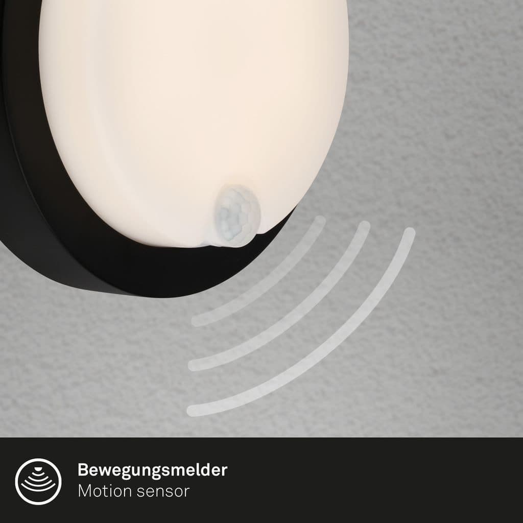 Briloner Leuchten Außen-Wandleuchte Akku LED | Schwarz
