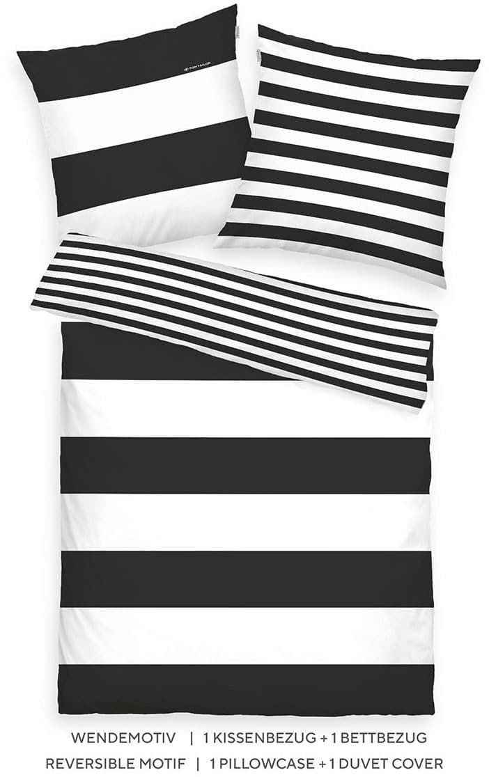TOM TAILOR HOME Wendebettwäsche SIENA | Schwarz