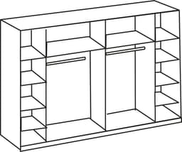 Wimex Schwebetürenschrank Stockholm | Holztöne