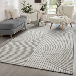the carpet Teppich Everest | Grau