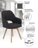 HELA 4-Fußstuhl STADE (Set, 2 St) | Grau 4