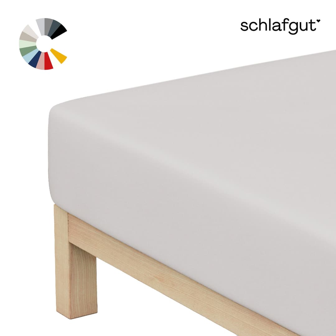 Schlafgut Basic Cotton Spannbettlaken | Grau