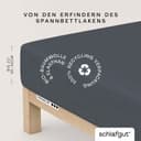 Schlafgut PREMIUM Mako-Zwirn-Jersey Spannbettlaken | Grau