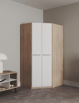 priess Eckkleiderschrank Barcelona | Holztöne
