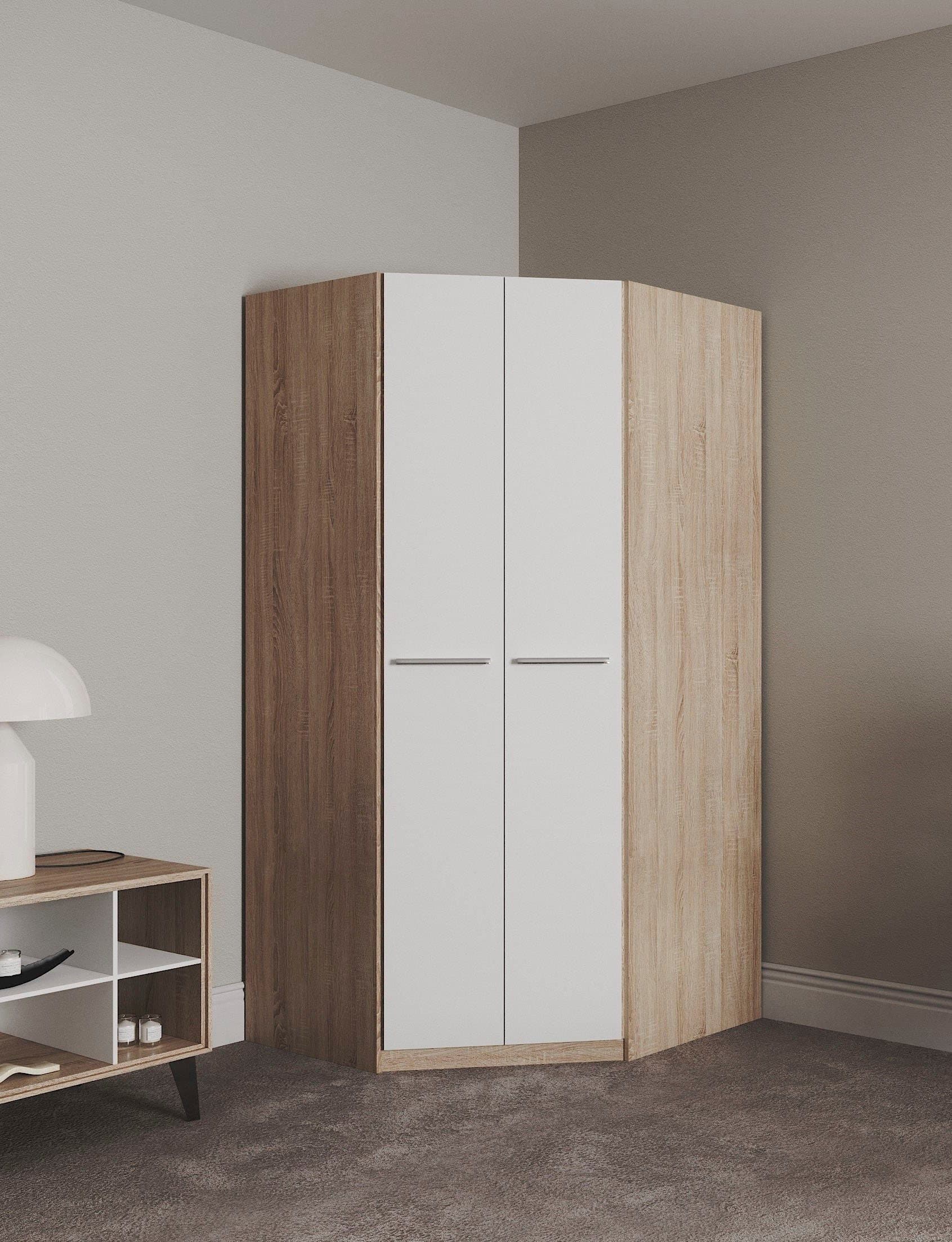 priess Eckkleiderschrank Barcelona | Holztöne