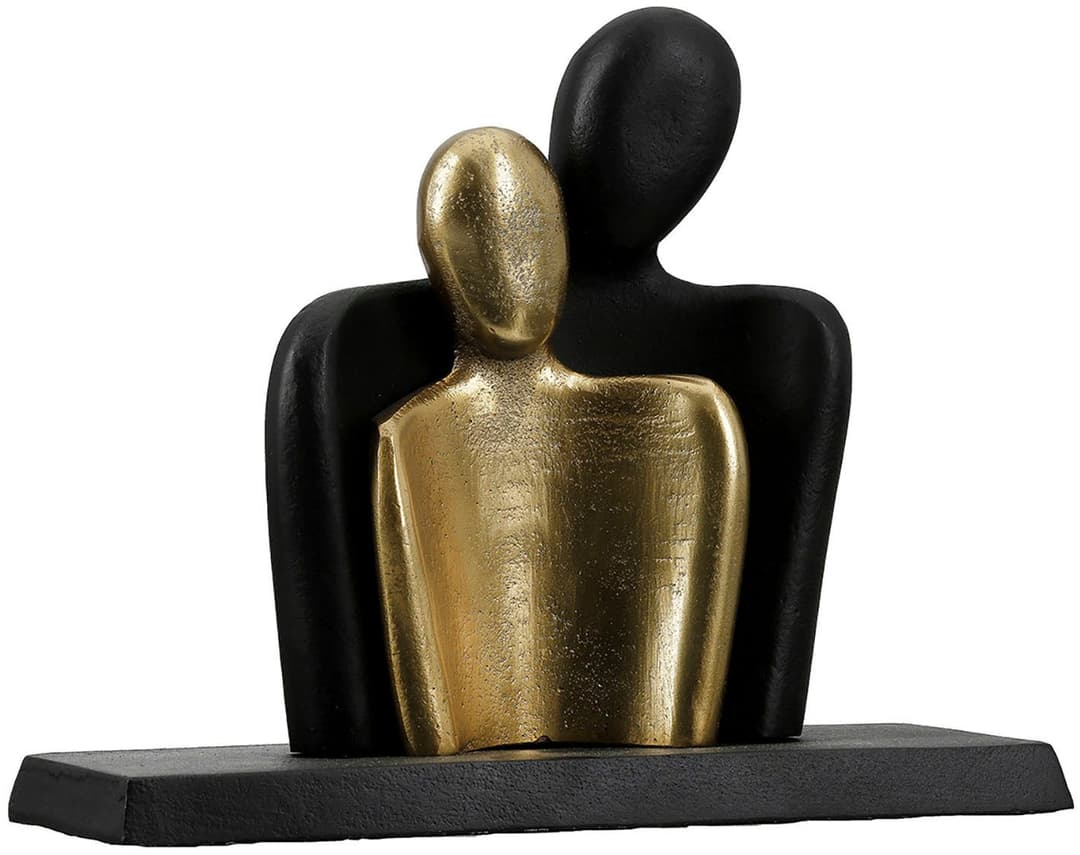 GILDE Dekofigur Skulptur Paar Couple | Schwarz