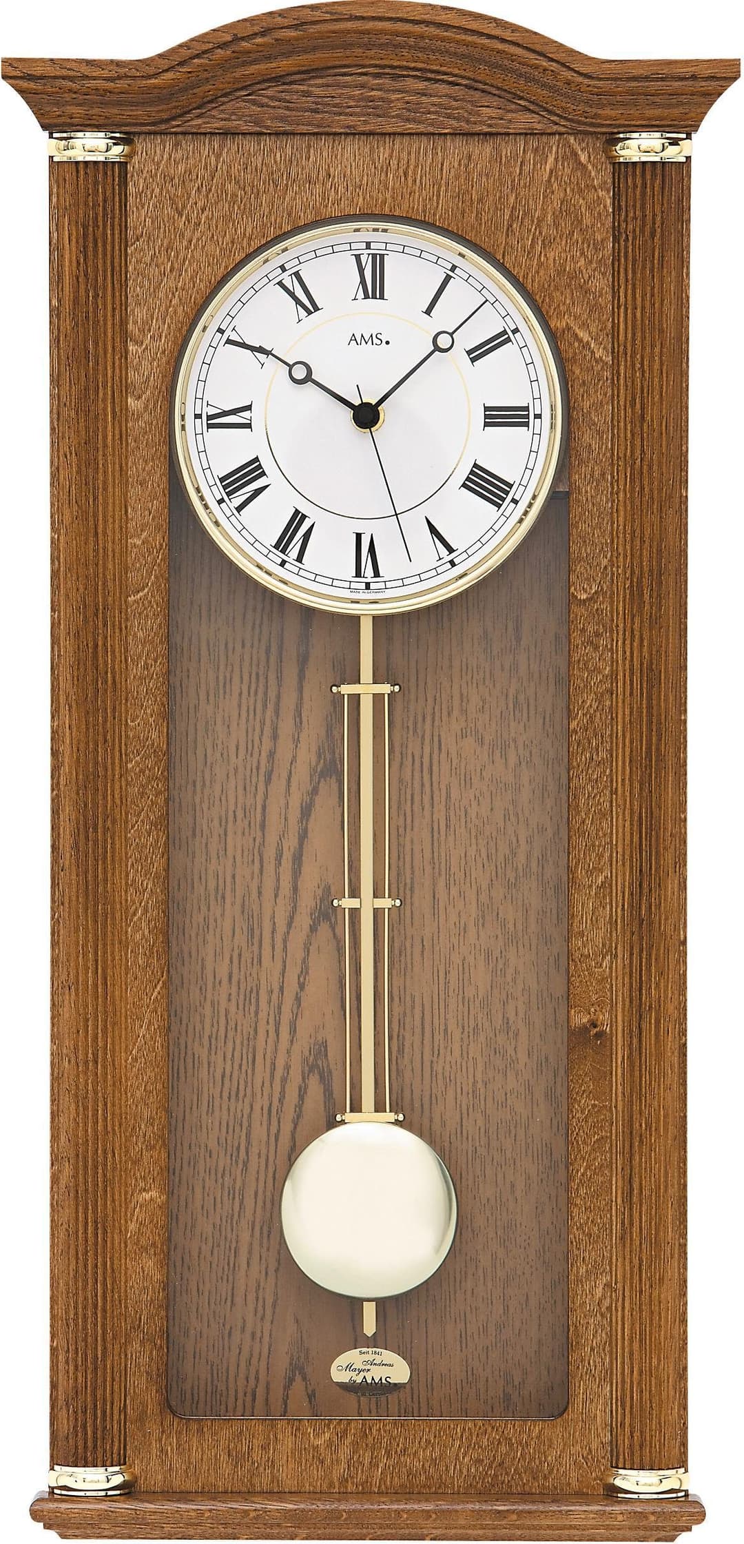 AMS Funk-Pendelwanduhr F5014/4 | Holztöne