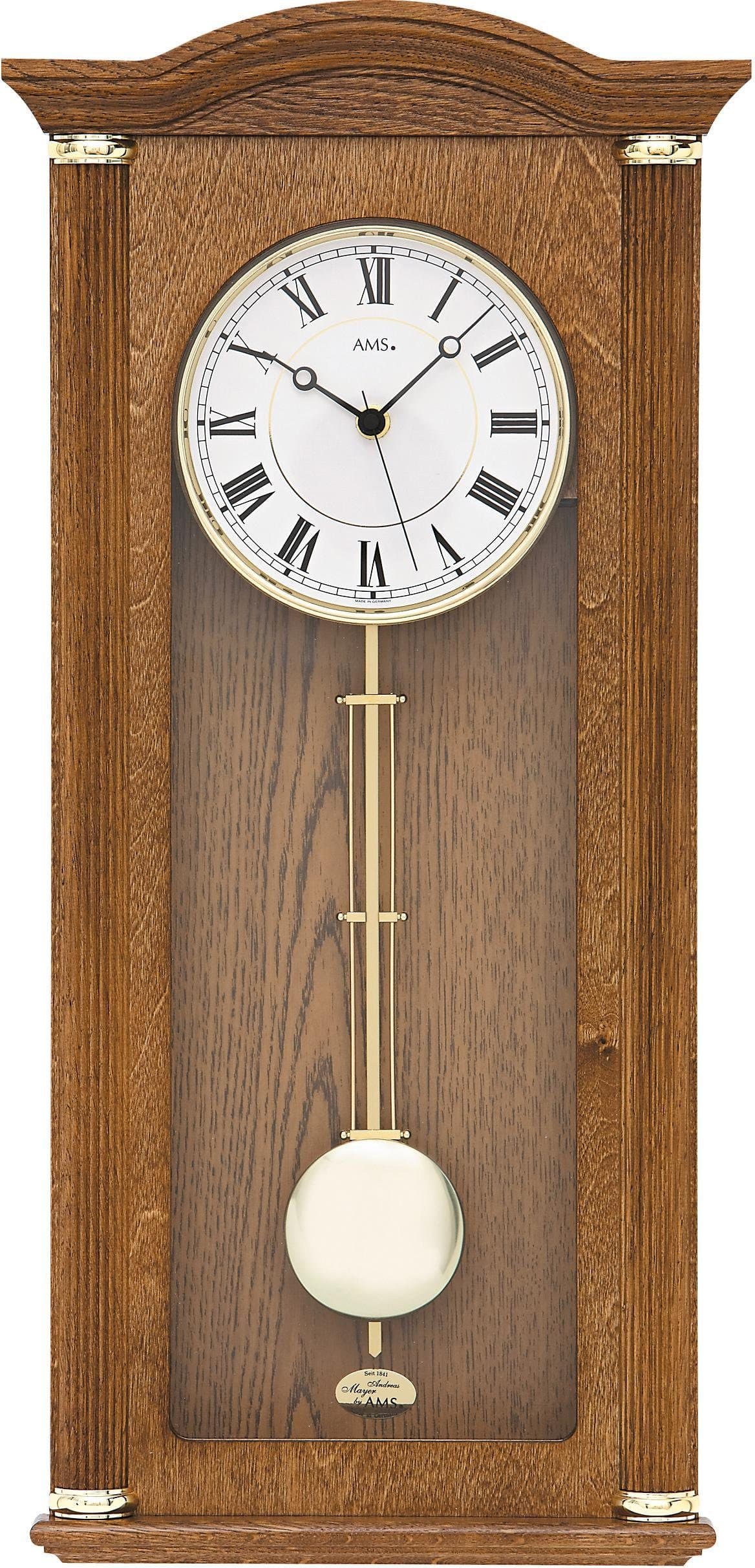 AMS Funk-Pendelwanduhr F5014/4 | Holztöne