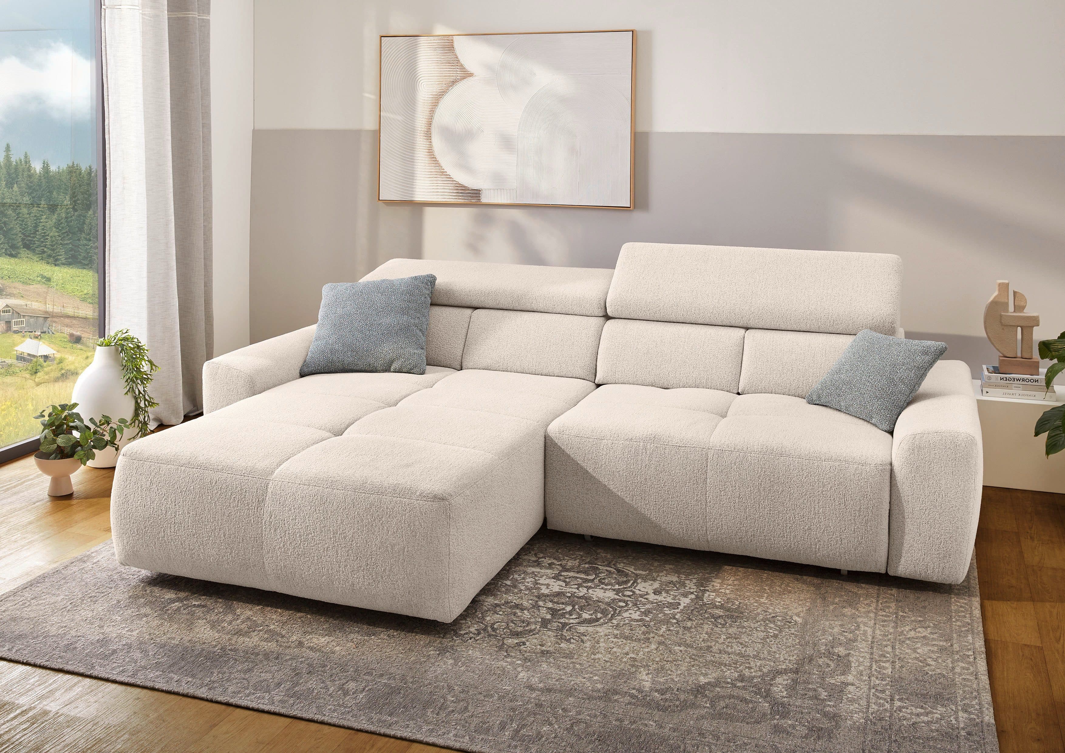 Jockenhöfer Gruppe Ecksofa Unos L-Form | Beige