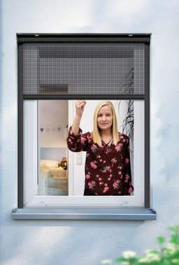 Insektenschutzrollo für Fenster | Schwarz