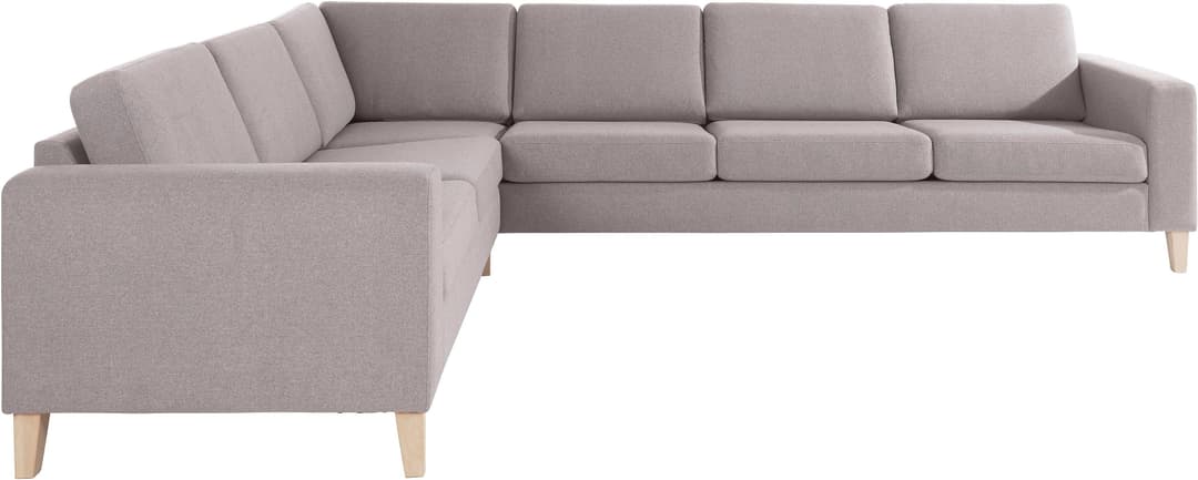 ATLANTIC home collection Ecksofa Terra L-Form | Grau