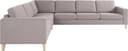ATLANTIC home collection Ecksofa Terra L-Form | Grau