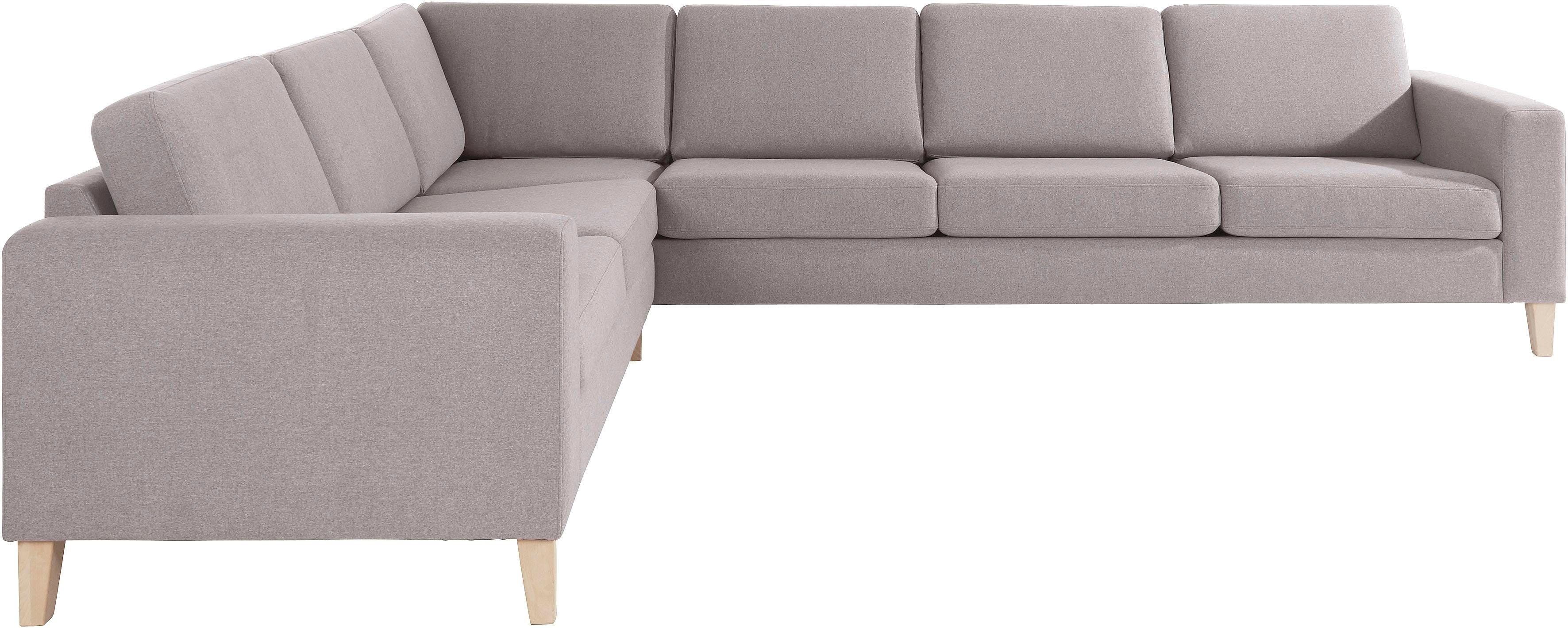 ATLANTIC home collection Ecksofa Terra L-Form | Grau