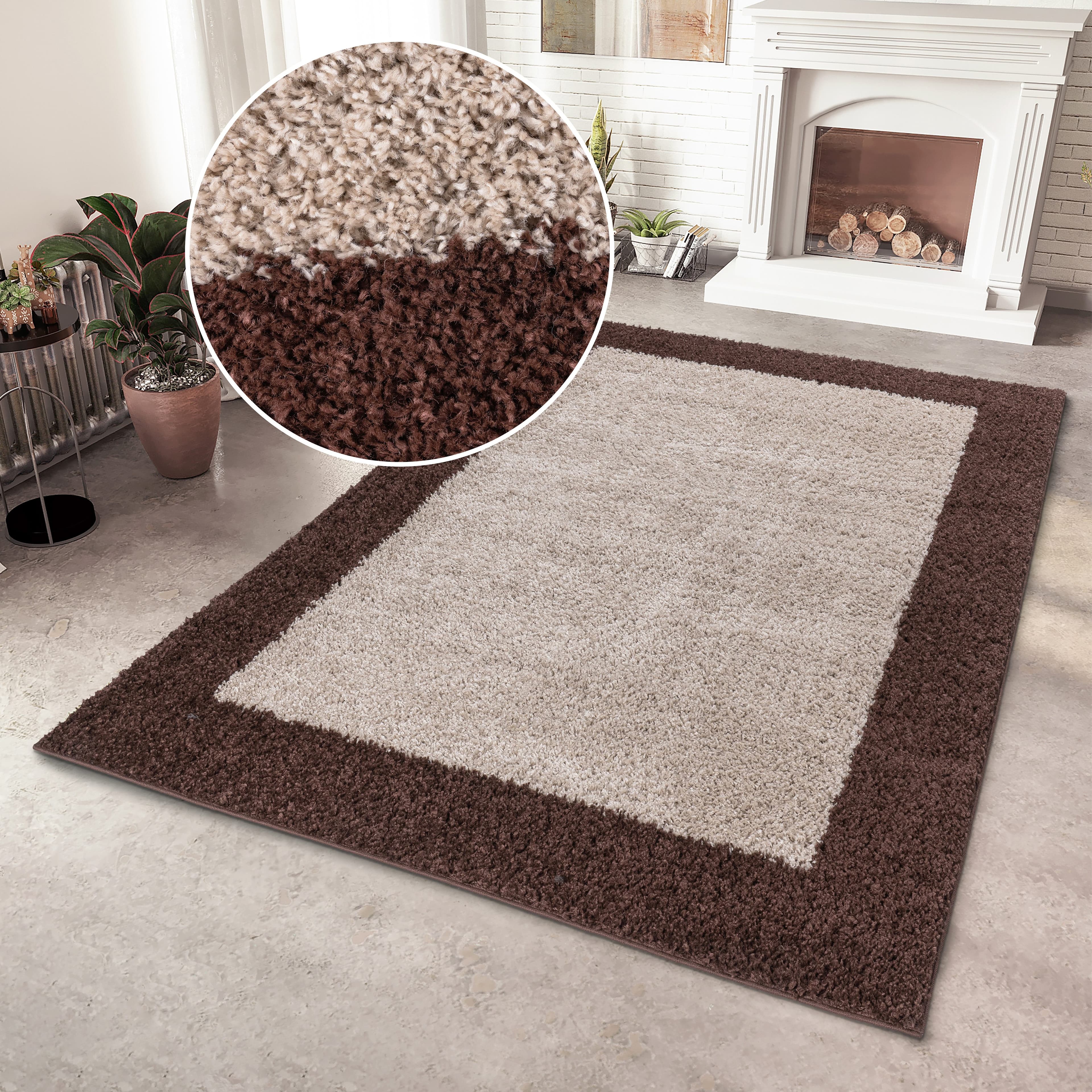 OTTO home Hochflor-Teppich Liams | Braun