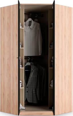 priess Eckkleiderschrank Barcelona | Holztöne