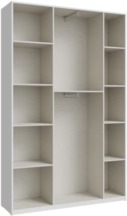 FORTE Kleiderschrank | Weiß
