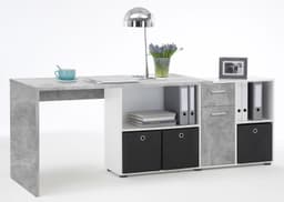 FMD Eckschreibtisch Lexo | Grau
