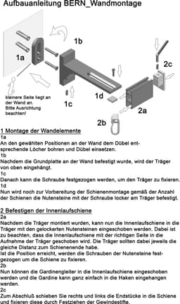 indeko Gardinenstange Bern | Schwarz