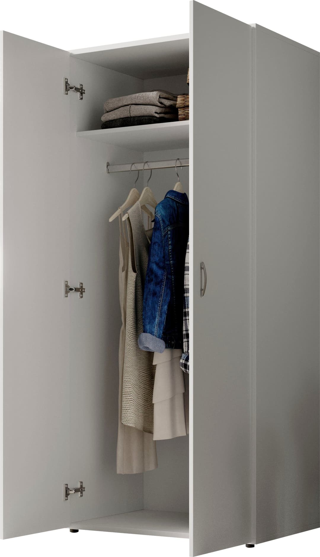 Schlafkontor Drehtürenschrank Base Kleiderschrank Joe Garderobe | Weiß