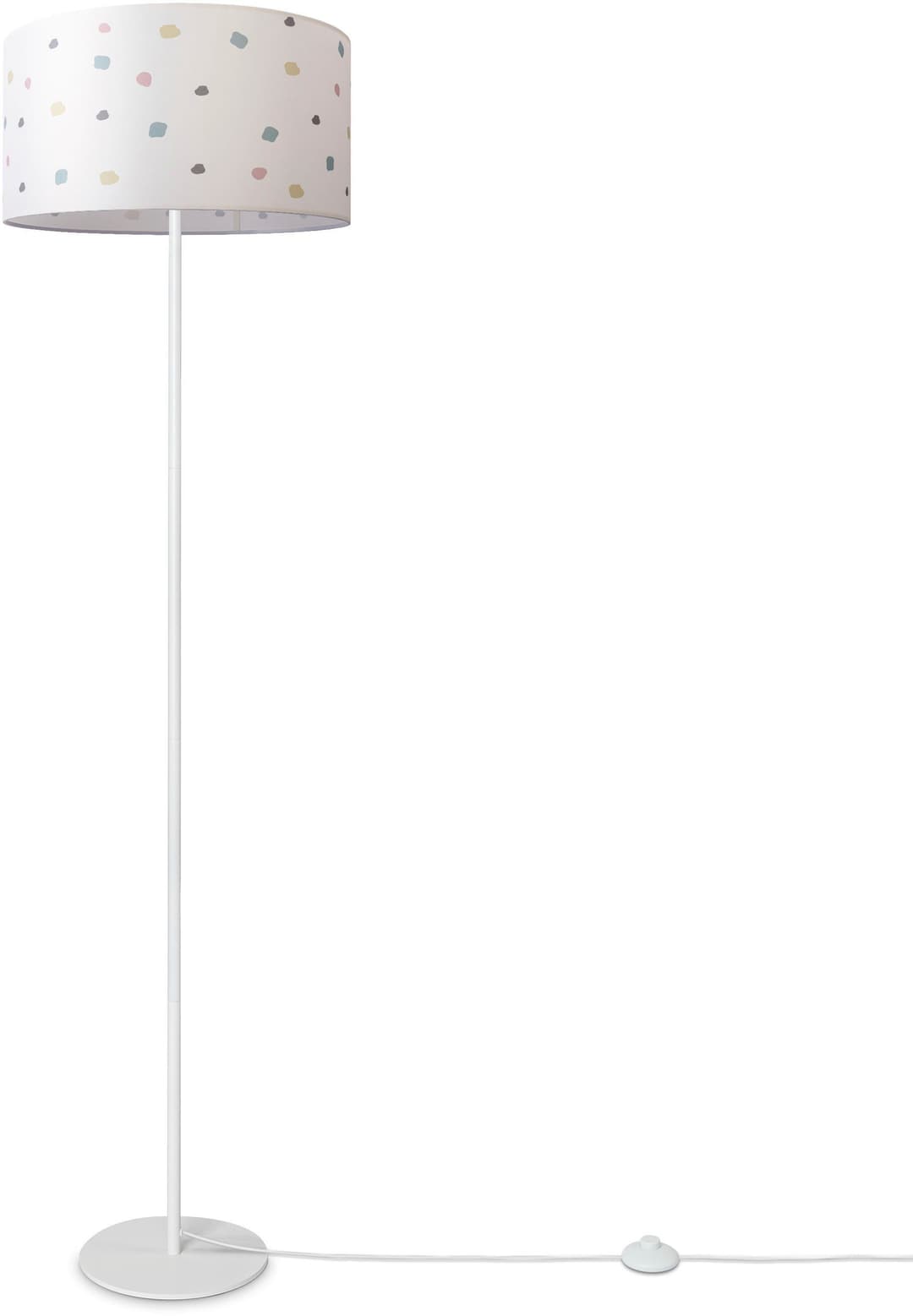 Paco Home Stehlampe Luca Dots | Weiß