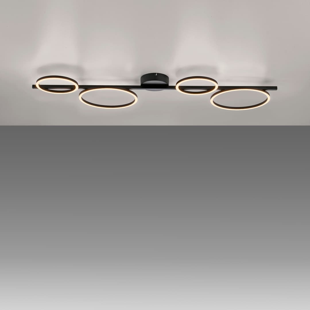 JUST LIGHT Deckenleuchte MINI RITUS | Schwarz