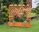 promadino Spalier Pergola mit Pflanzkasten | Braun 5
