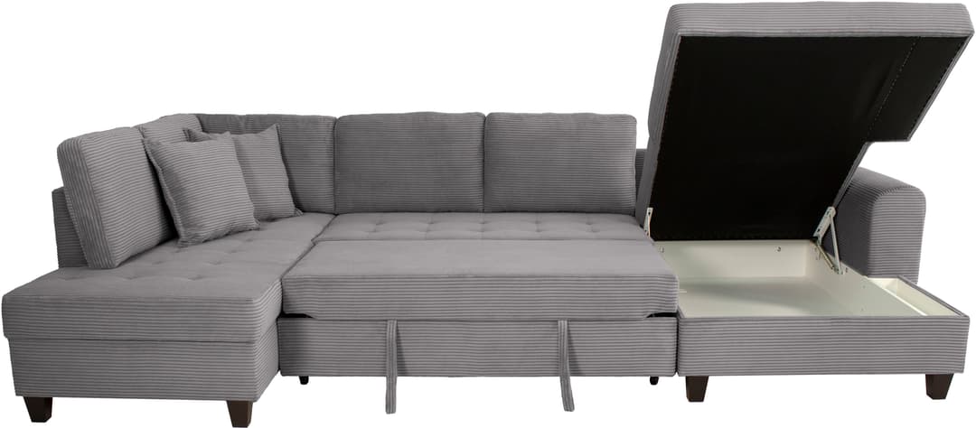 Trends by HG Wohnlandschaft Moritz U-Form | Grau