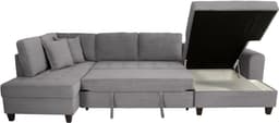 Trends by HG Wohnlandschaft Moritz U-Form | Grau