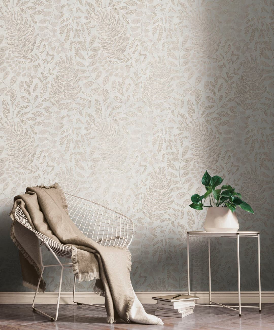A.S. Création Vliestapete THE BOS Blätter Floral | Beige