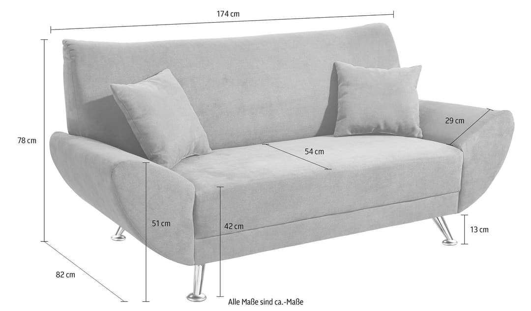 Home affaire 2-Sitzer Saltare | Grau