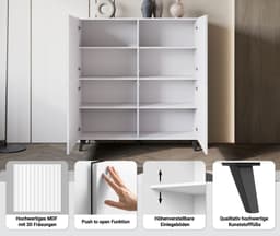 Home affaire Highboard Phuket | Weiß