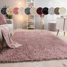 Paco Home Hochflor-Teppich Silky 591 | Rosa