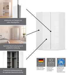 OTTO home AGORDO Eckkleiderschrank | Weiß