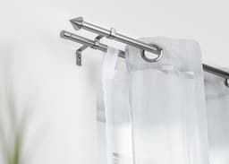 LICHTBLICK ORIGINAL Gardinenstange Kegel | Silber