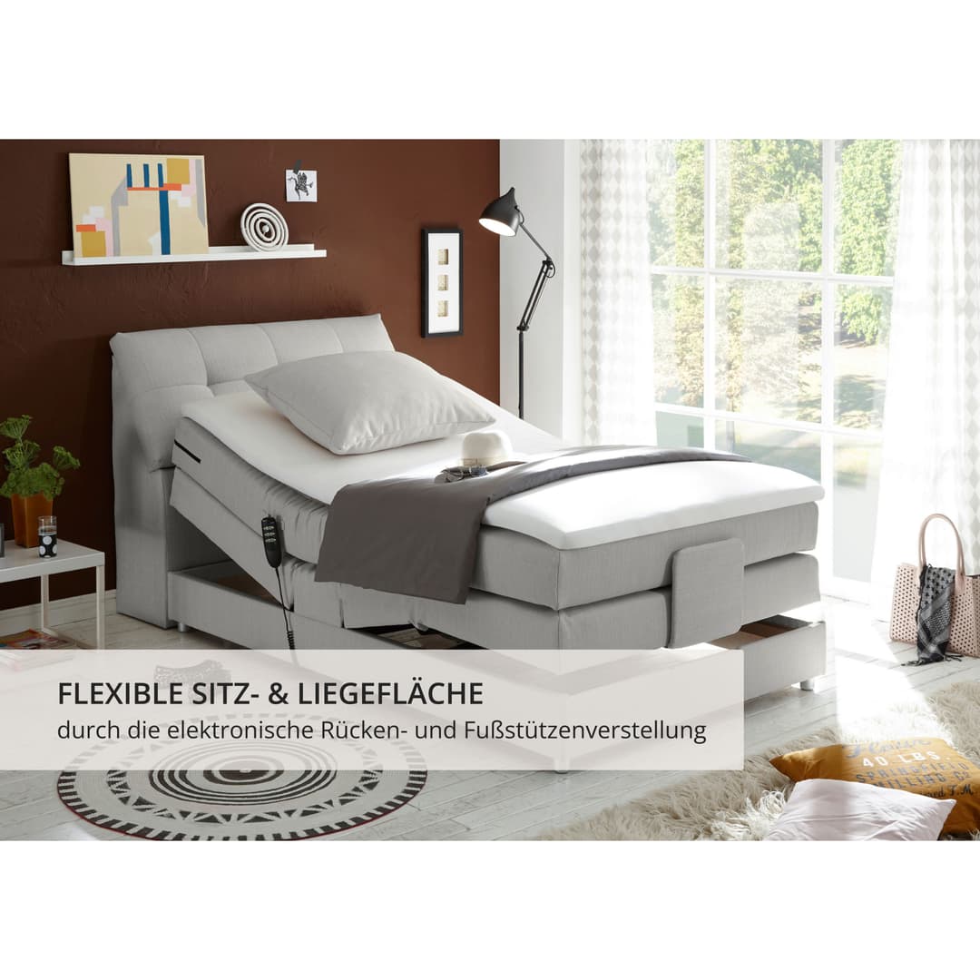 ED EXCITING DESIGN Boxspringbett Carpino | Grau