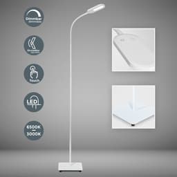 B.K.Licht LED Stehlampe | Weiß