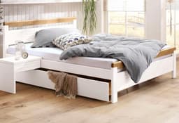 OTTO home Massivholzbett CAPRE | Weiß