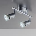 B.K.Licht LED Deckenleuchte | Silber