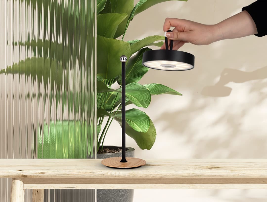 OTTO home LED Tischleuchte Ellvra | Schwarz