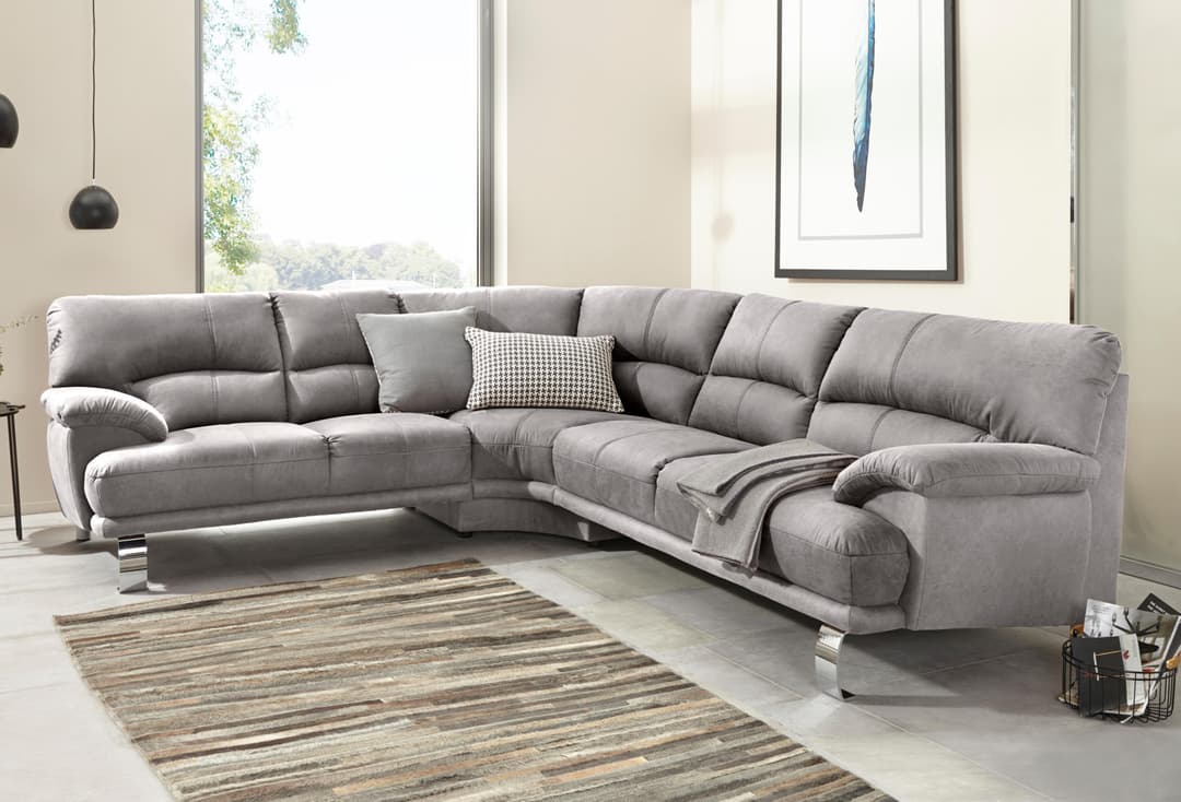 TRENDMANUFAKTUR Ecksofa Cecilia II | Grau