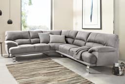 TRENDMANUFAKTUR Ecksofa Cecilia II | Grau