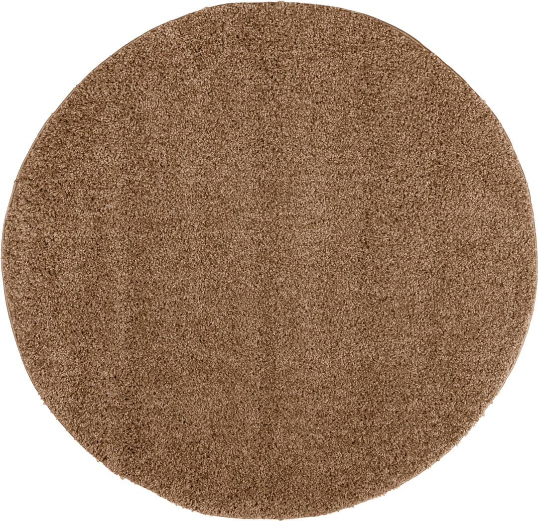 OTTO home Shaggy Teppich rund | Braun