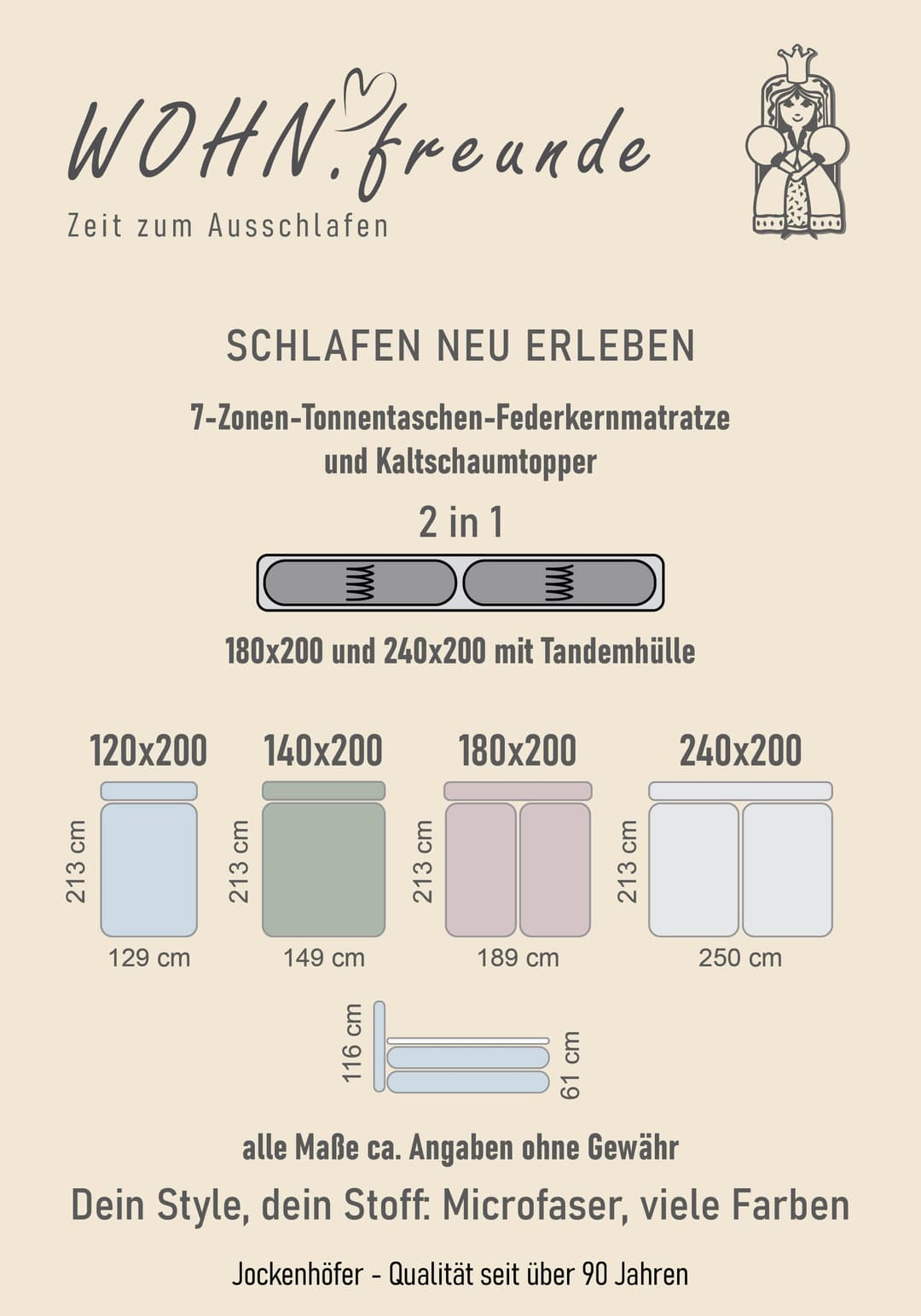 Jockenhöfer Gruppe Boxspringbett Family | Beige