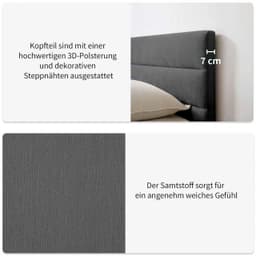 Home affaire Polsterbett Philippiere | Grau