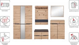 Innostyle MEMPHIS Garderoben-Set | Holztöne