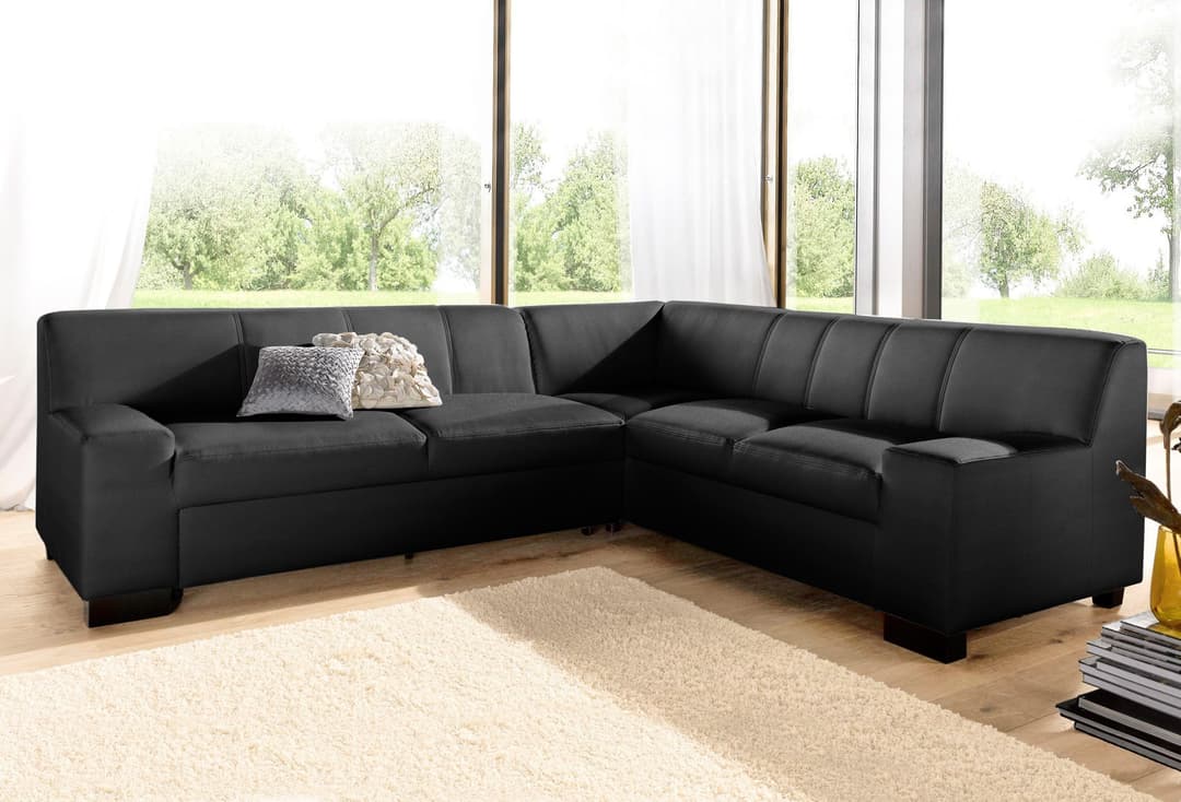 DOMO collection Ecksofa Norma Top | Schwarz