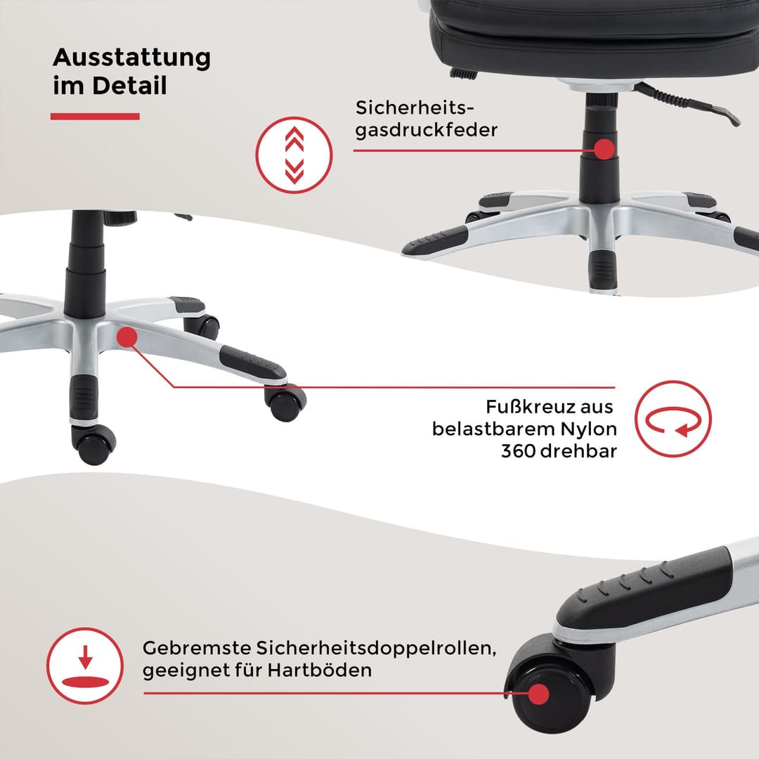 Duo Collection Chefsessel Theodor XXL | Schwarz