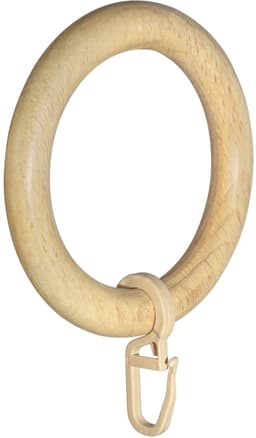 GARESA Gardinenring Holzring mit Haken | Holztöne